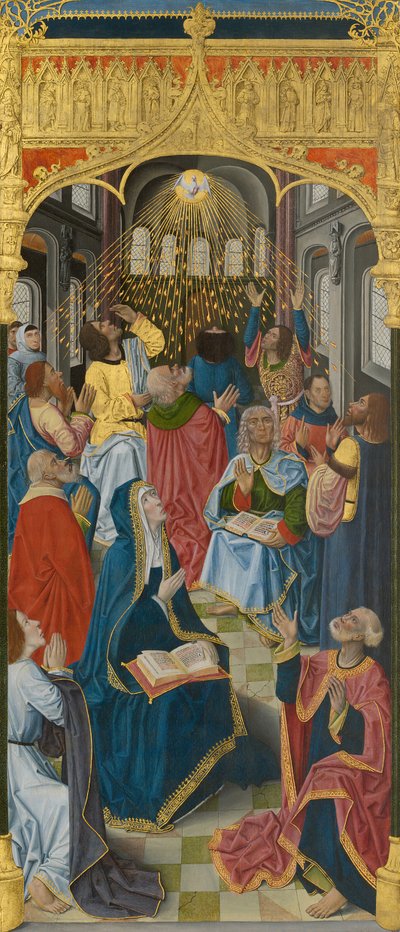 Tafeln vom Hochaltar der Kartause Saint-Honoré, Thuison-les-Abbeville: Pfingsten von Unbekannt
