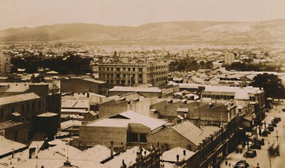 Panorama von Adelaide und den Hügeln, Südaustralien, spätes 19. - frühes 20. Jahrhundert von Unbekannt