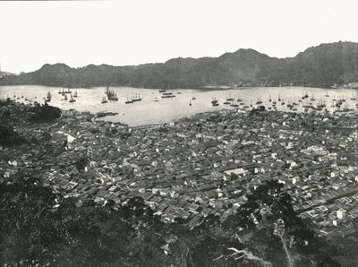 Panoramablick auf die Stadt, Nagasaki, Japan, 1895 von Unbekannt