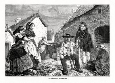 Bauern von Auvergne, Frankreich, 19. Jahrhundert von Unbekannt
