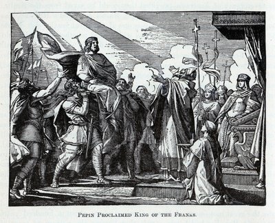 Pippin zum König der Franken ausgerufen, 1882 von Unbekannt