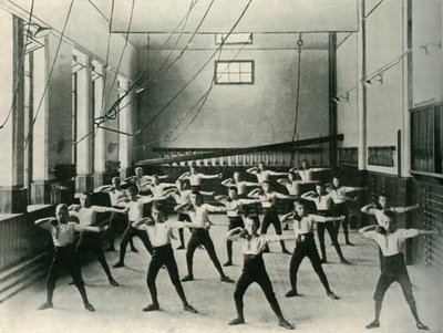 Körperübungen am Royal Institution for the Deaf and Dumb, Friar Gate, Derby, 1902 von Unbekannt