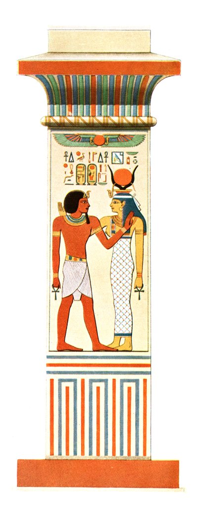 Pilaster aus dem Amun-Re-Tempel von Amenophis III in Karnak, Ägypten, 1928 von Unbekannt