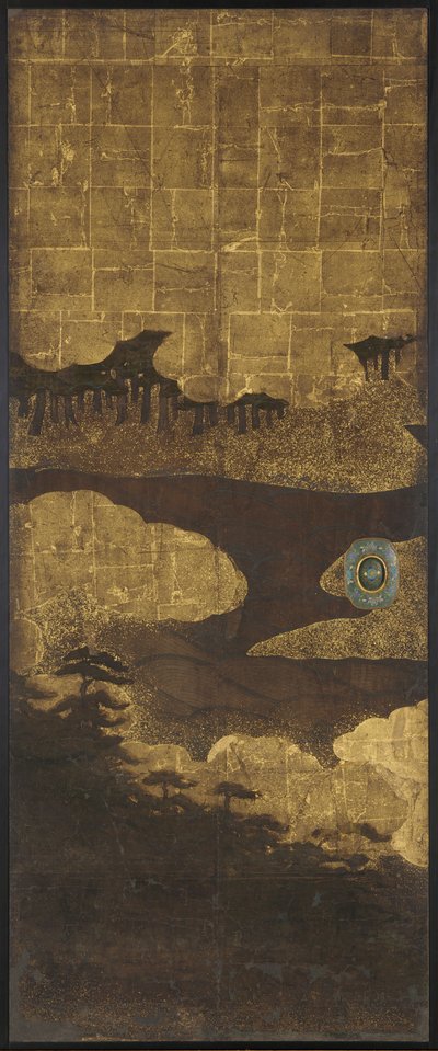 Kiefern, Wasser und Wolken, Edo-Periode, 17. Jahrhundert von Unbekannt
