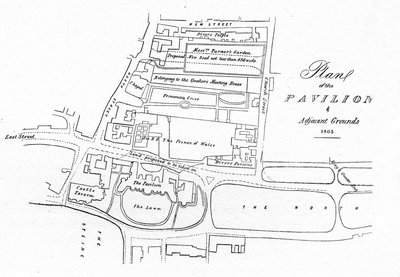 Plan des Pavillons und angrenzender Gelände - 1803, 1939 von Unbekannt