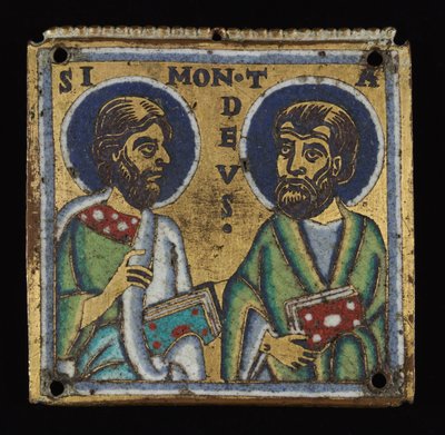 Paar Plaketten: Simon und Thaddäus und Thomas und Matthäus, ca. 1160 von Unbekannt