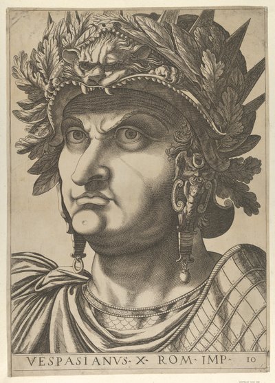 Tafel 10: Vespasian mit leicht nach links gedrehtem Kopf, aus 