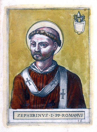 Papst Zephyrinus I von Unbekannt