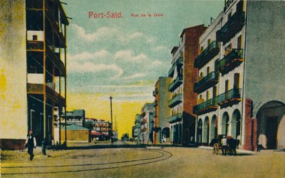 Port-Said. Rue de la Gare, ca. 1900 von Unbekannt