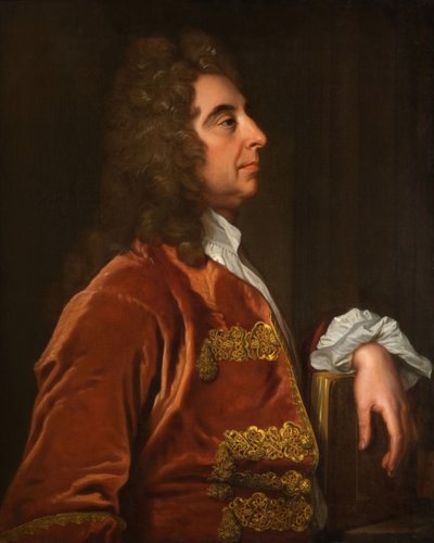 Porträt eines Mannes in Rot, 1700-1750 von Unbekannt