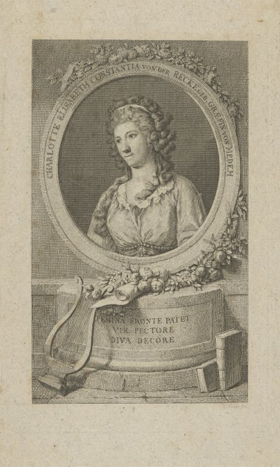 Porträt von Elisa von der Recke, 1754-1833, 1792 von Unbekannt