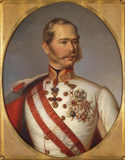 Porträt von Franz Joseph I. von Österreich, ca. 1855 von Unbekannt