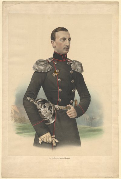 Porträt von Großherzog Nikolai Nikolajewitsch von Russland 1831-1891, 1860 von Unbekannt