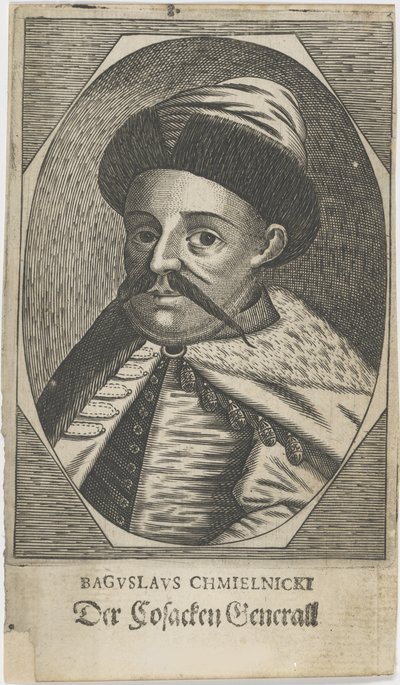 Porträt von Hetman Bohdan Chmelnyzkyj 1595-1657, nach 1650 von Unbekannt
