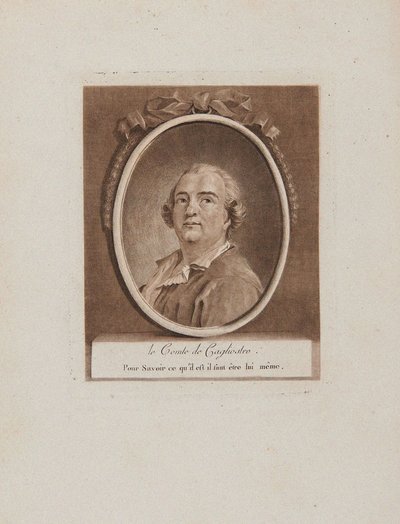 Porträt von Joseph Balsamo, Graf von Cagliostro, 18. Jahrhundert von Unbekannt