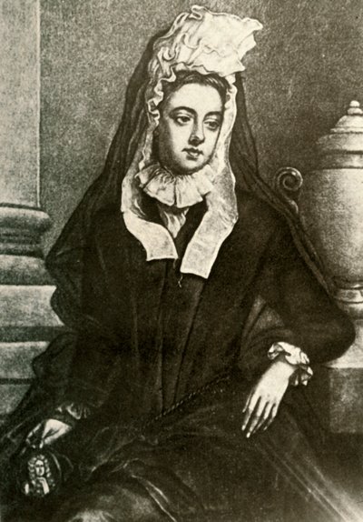 Porträt von Lady Fenwick, zeigt Witwen in Trauer, 1695, 1937 von Unbekannt