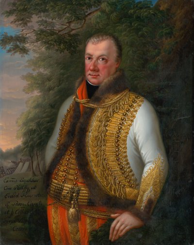 Porträt von Leopold Pálffy in einer Landschaft von Unbekannt