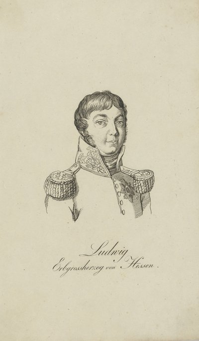 Porträt von Ludwig I., Großherzog von Hessen 1753-1830, 1806 von Unbekannt