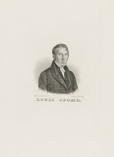 Porträt von Louis Spohr 1784-1859, um 1830-1840 von Unbekannt