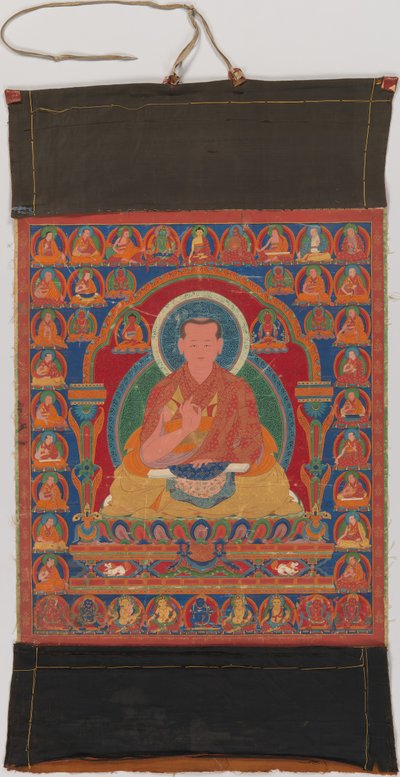 Porträt von Munchen Sangye Rinchen, dem achten Abt des Ngor-Klosters, späte 16. Jahrhundert von Unbekannt