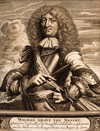 Porträt von Prinz Walrad von Nassau-Usingen 1635-1702 aus: Schauplatz des Krieges, 1675 von Unbekannt