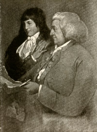 Porträt von Samuel Shoemaker, in Bobperücke, und sein Sohn, 1789, 1937 von Unbekannt