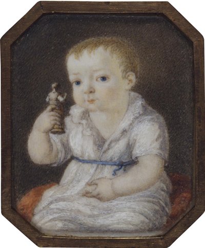 Porträt von Sergey Ivanovich Volkov als Kind, um 1808 von Unbekannt
