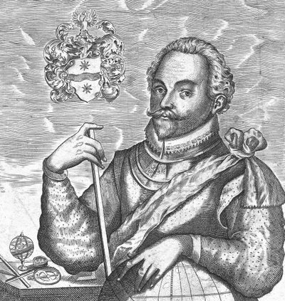 Porträt von Sir Francis Drake. Frontispiz aus The World Encompassed, 1628 von Unbekannt