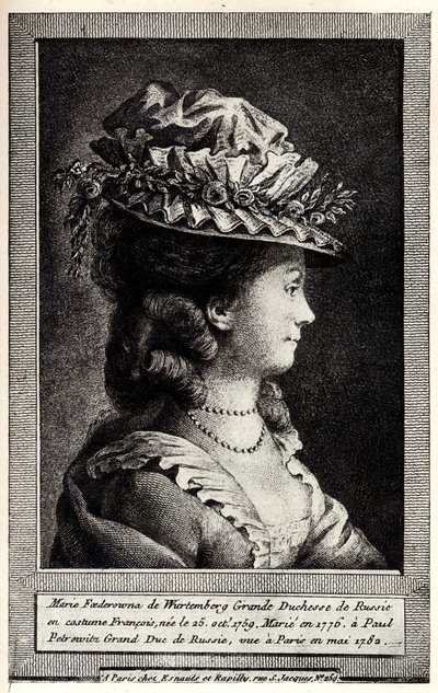 Porträt von Sophie Dorothea von Württemberg, frühes 19. Jahrhundert von Unbekannt