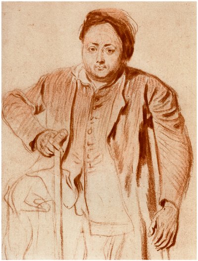 Porträt eines Mannes auf Krücken, ca. 1710 1958 von Unbekannt