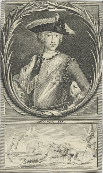 Porträt des Zaren Peter III. von Russland 1728-1762, um 1750 von Unbekannt