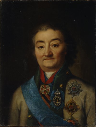 Porträt des Flottenkommandanten Graf Alexey Grigoryevich Orlov von Chesma 1737-1808, Spätes 18. Jahrhundert von Unbekannt
