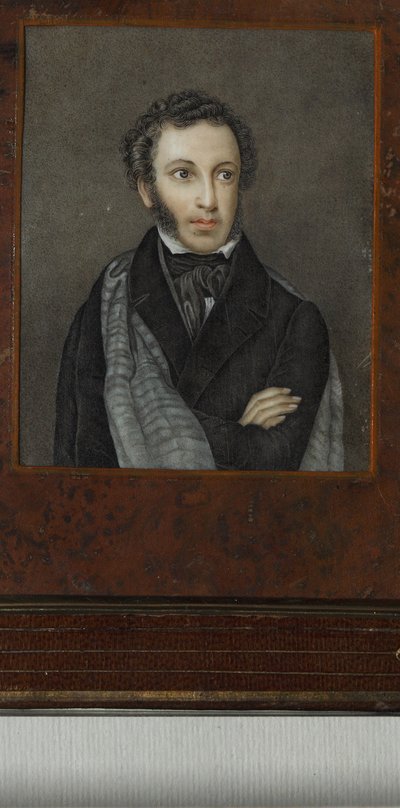 Porträt des Dichters Alexander Sergejewitsch Puschkin 1799-1837, erstes Viertel des 19. Jahrhunderts von Unbekannt