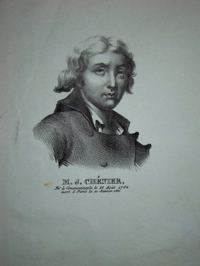 Porträt des Dichters und Dramatikers Marie-Joseph Chénier 1764-1811 von Unbekannt