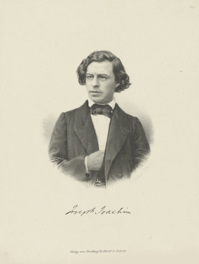 Porträt des Geigers und Komponisten Joseph Joachim 1831-1907, ca. 1855 von Unbekannt