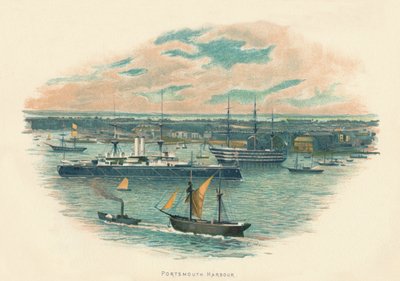 Hafen von Portsmouth, um 1890 von Unbekannt