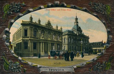 Postamt und Rathaus, Ipswich, Suffolk, ca. 1905 von Unbekannt