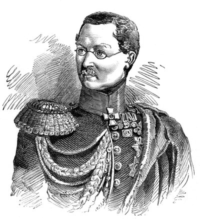 Prinz Gortschakoff, Generalstabschef der russischen Streitkräfte in den Donaufürstentümern, 1853 von Unbekannt