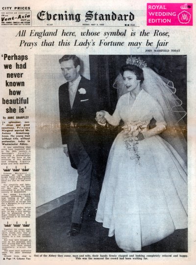 Prinzessin Margaret heiratet Antony Armstrong-Jones, 6. Mai 1960 von Unbekannt