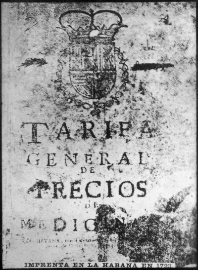 Druckerpresse in Havanna 1723, 1920er Jahre von Unbekannt