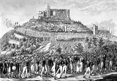 Prozession zum Hambacher Schloss am 27. Mai 1832 von Unbekannt