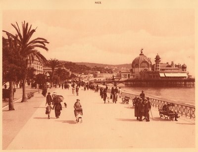 Promenade des Anglais und der Jetty Palace, Nizza, 1930 von Unbekannt
