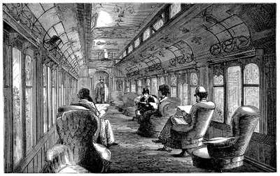 Pullman-Salonwagen auf der Midland Railway, England, 1876 von Unbekannt