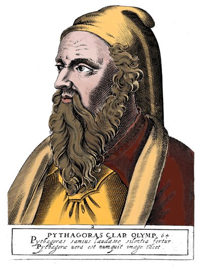Pythagoras ca. 560 - 480 v. Chr., griechischer Philosoph und Wissenschaftler von Unbekannt