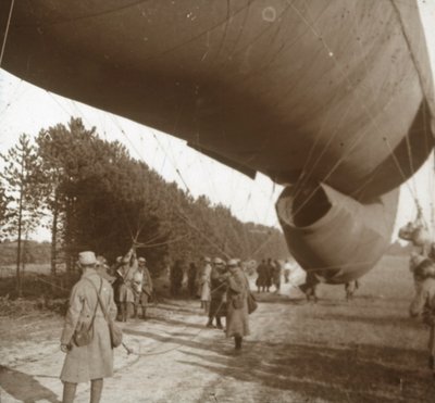 Aufstieg eines Beobachtungsballons, Somme, Nordfrankreich, 1916 von Unbekannt