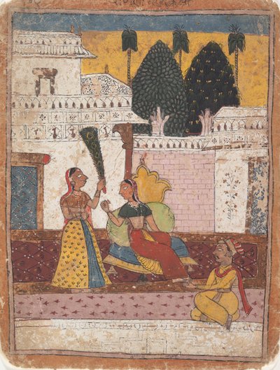 Ramkali Ragini: Seite aus einer verstreuten Ragamala-Serie von Unbekannt