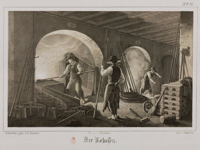 Rohstoffverarbeitung, Metallurgie, Edelmetallschmieden, Deutschland, ca. 1851 von Unbekannt
