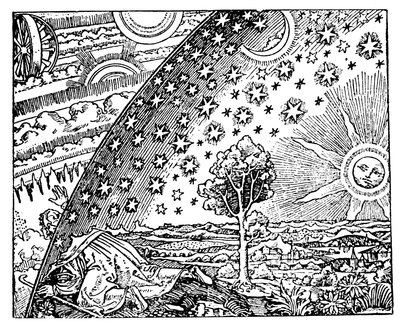 Rekonstruktion einer mittelalterlichen Vorstellung des Universums, 19. Jahrhundert von Unbekannt