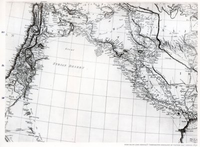 Rennells Karte der syrischen Wüste, datiert 1809, veröffentlicht 1831 von Unbekannt
