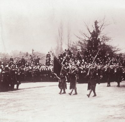 Rückkehr der Belgier nach Lüttich, Belgien, ca. 1914-1918 von Unbekannt